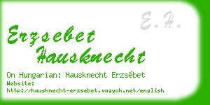erzsebet hausknecht business card